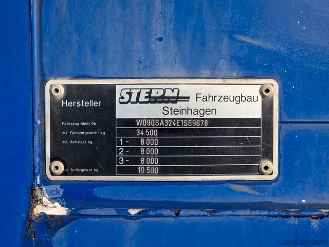 Auflieger mit Pritsche & Plane Stern SP270 / Staplerhalt./Aluklappen/Lenkachse