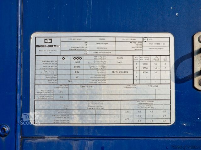 Auflieger mit Pritsche & Plane Stern SP270 / Staplerhalt./Aluklappen/Lenkachse