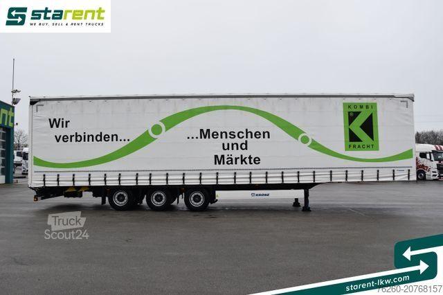 Semirimorchio con telone KRONE Megatrailer Hubdach Liftachse Safe Curtain