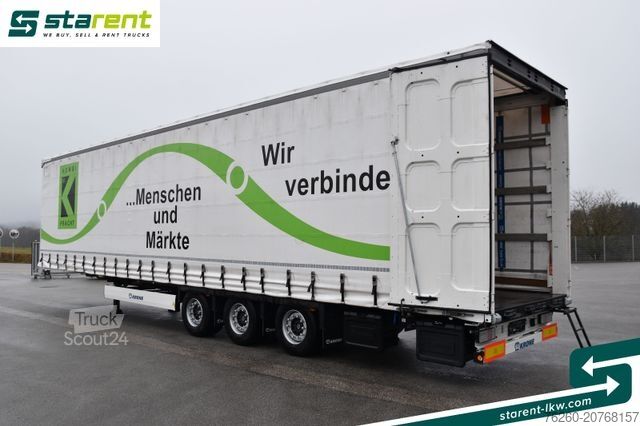 Semirimorchio con telone KRONE Megatrailer Hubdach Liftachse Safe Curtain