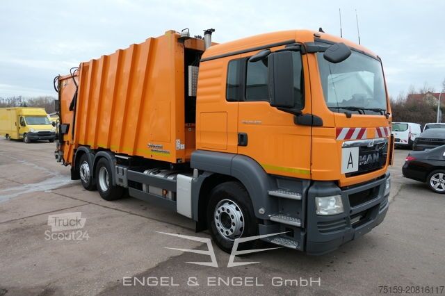 Camión de la basura man TGS 26.320 Variopress 522 Zoeller Schüttung 5-Sitz Klima Automatik Luftfederung