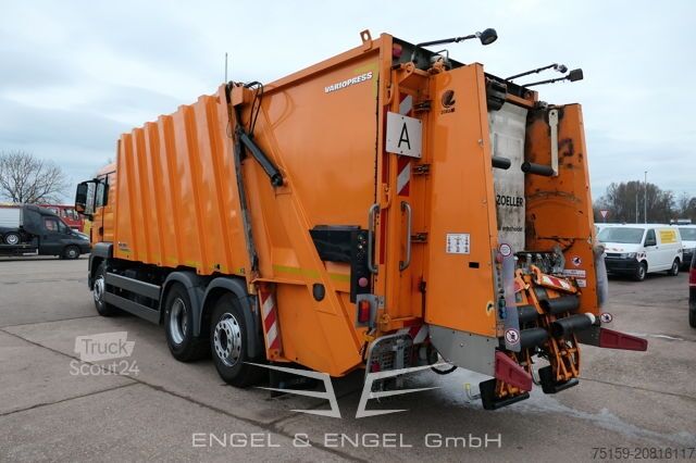 Camión de la basura man TGS 26.320 Variopress 522 Zoeller Schüttung 5-Sitz Klima Automatik Luftfederung