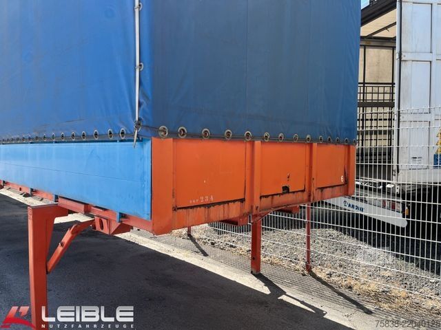 Remorque porte-caisson ACKERMANN-FRUEHAUF Pritsche + Plane*Wechselpritsche*41m³*Klapprunge