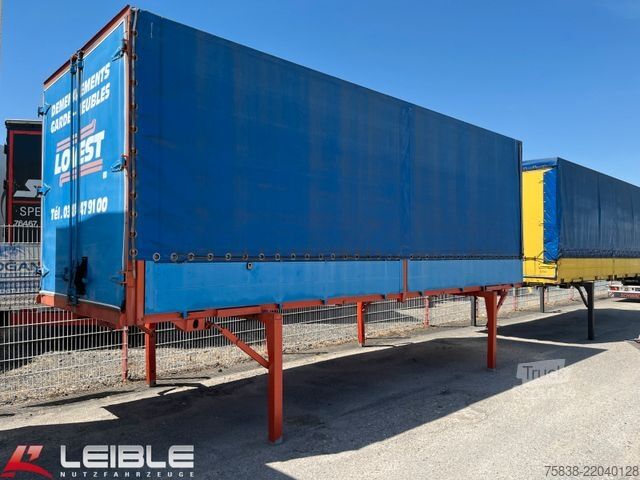 Remorque porte-caisson ACKERMANN-FRUEHAUF Pritsche + Plane*Wechselpritsche*41m³*Klapprunge