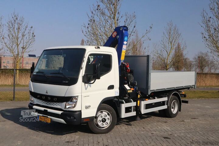 Tovornjak z žerjavom FUSO Canter 7C18 | 4X2 | 3-WAY TIPPER | PM 6.5 KRAN ...