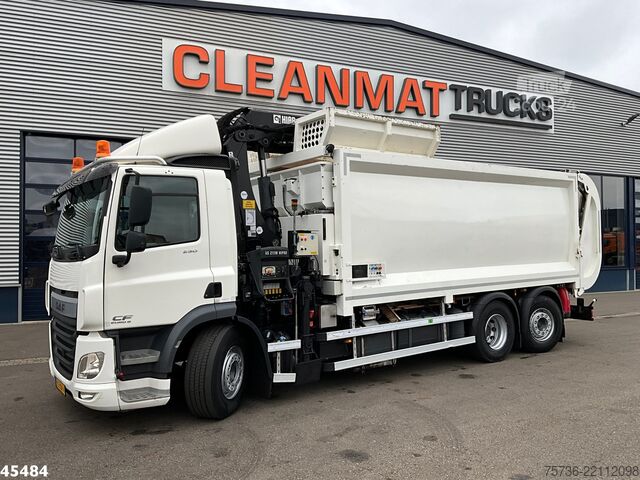Bil for innsamling av avfall DAF FAN CF 290 Euro 6 Hiab 21 Tonmeter laadkraan