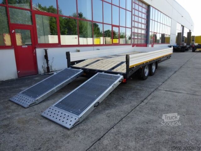 Remolque de plataforma baja Möslein TTT 11-6,2 BR Weiß  Tandemtieflader mit breiten RampenNeufahrzeug