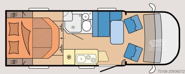 Halvintegrerad husbil HOBBY ONTOUR C 700 GQ Modell 2025 / Navigation / Marki