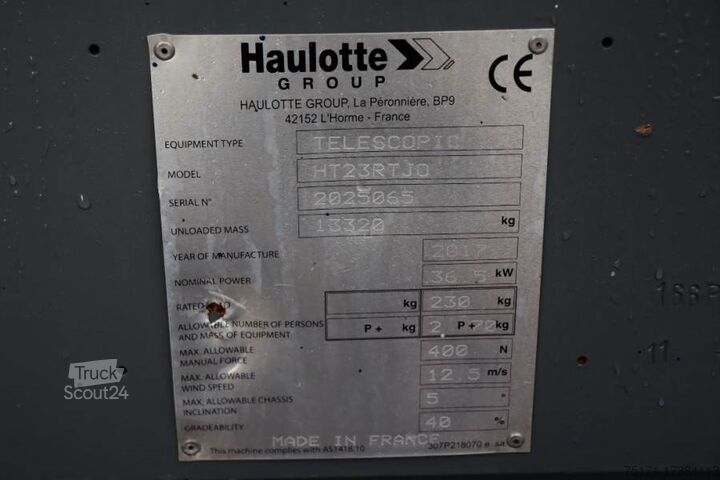 Telescopic platform Haulotte HT23RTJ O Valid inspection, *Guarantee! 4x4 Drive,