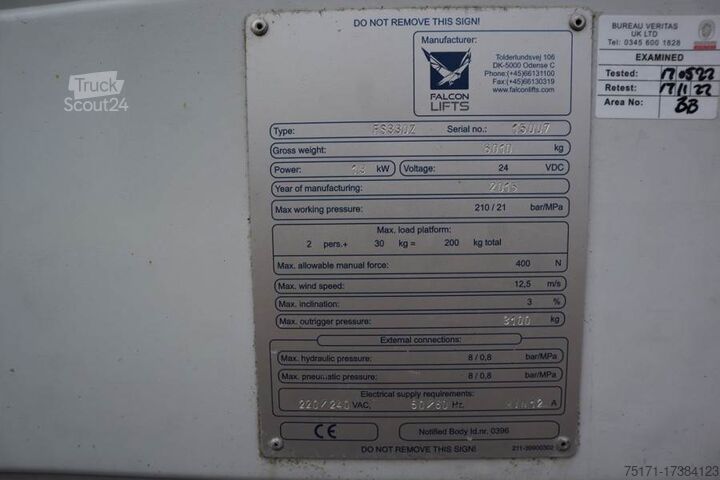 Αρθρωτή τηλεσκοπική πλατφόρμα εργασίας Falcon FS330Z Bi-Energy, Diesel - Battery, 33m Working He