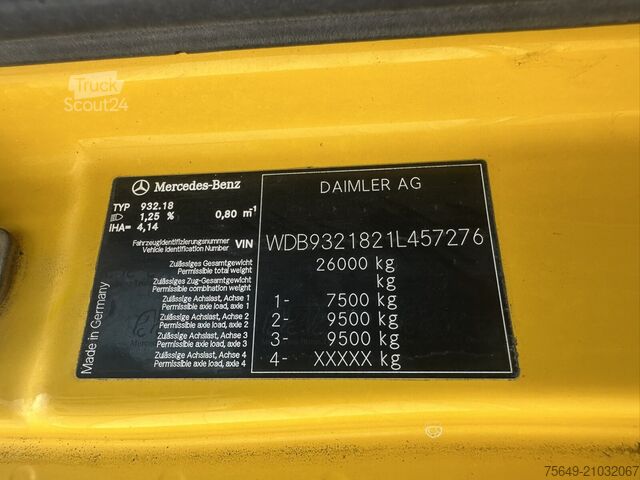 Châssis de camion Mercedes-Benz Actros 3348 AK 6x6 Actros 3348 AK 6x6