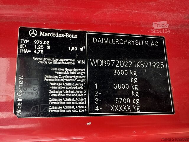 Torenkraan Mercedes-Benz Atego 818 K 4x2 Atego 818 K 4x2 mit Kran Palfinger PK 6500, 2x AHK