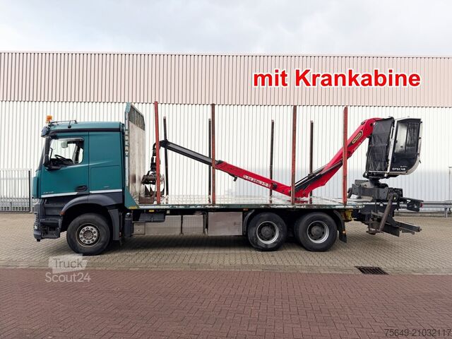 Houttransportwagen Mercedes-Benz Arocs 2648 6x4 Arocs 2648 6x4 mit Heckkran Epsilon M12Z83, Krankabine