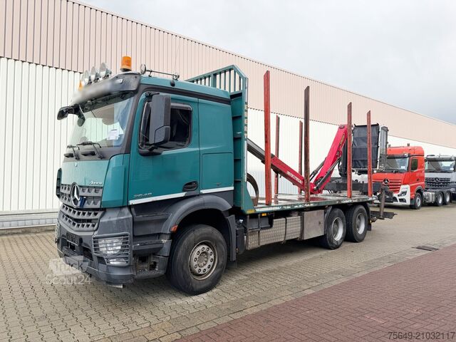 Houttransportwagen Mercedes-Benz Arocs 2648 6x4 Arocs 2648 6x4 mit Heckkran Epsilon M12Z83, Krankabine