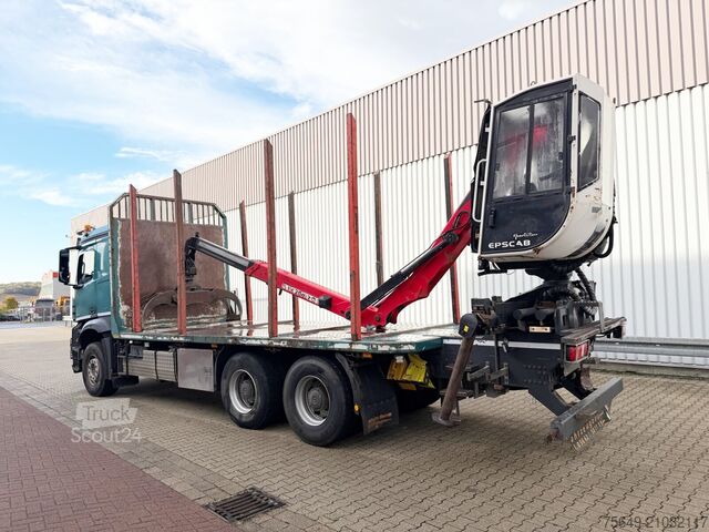 Houttransportwagen Mercedes-Benz Arocs 2648 6x4 Arocs 2648 6x4 mit Heckkran Epsilon M12Z83, Krankabine