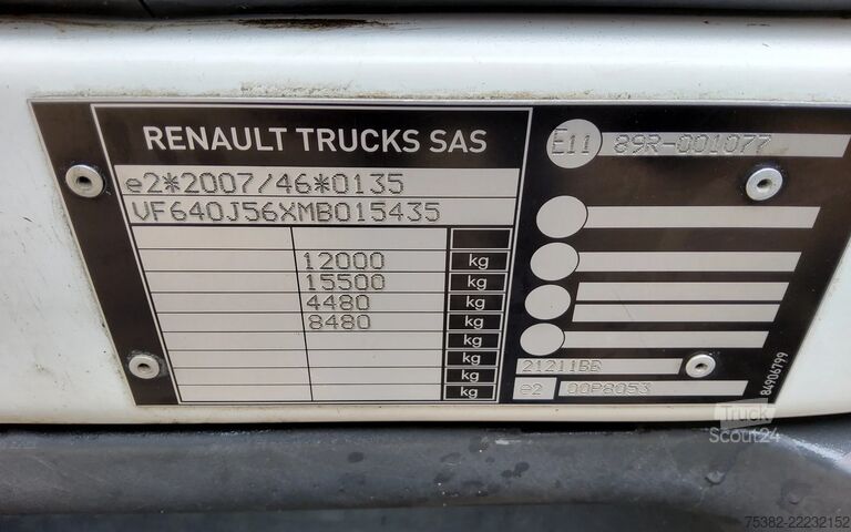 Valigia Renault D 210 P4x2 - ACC. - 33-BPX-1 - BAKWAGEN - 12 TO...