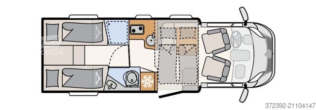 Half-integraal camper DETHLEFFS Just Camp T 7052 EB Markise/FT/Multimedia