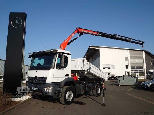 Tipper Mercedes-Benz Arocs 1832 KK 4x2 Kipper+Kran Fassi F120+Funk