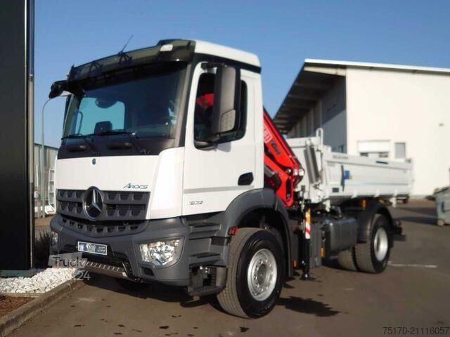 Tipper Mercedes-Benz Arocs 1832 KK 4x2 Kipper+Kran Fassi F120+Funk