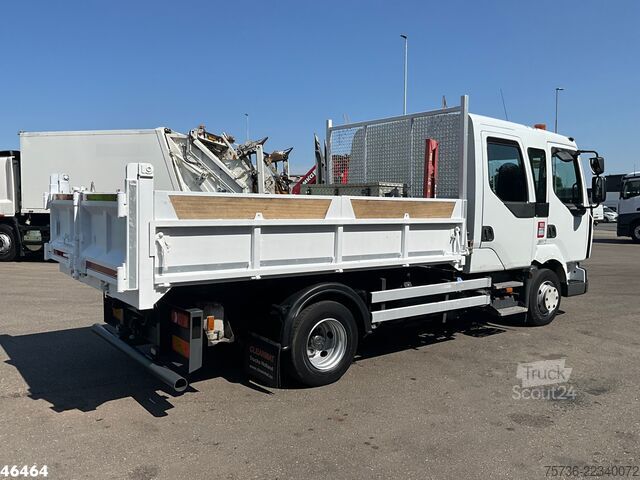 Camion-benne avec grue Renault Midlum 180 HMF laadkraan Just 135.435 km!