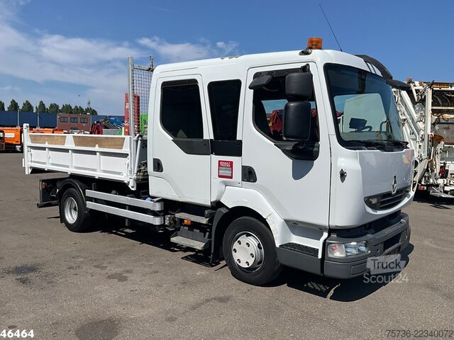 Camion-benne avec grue Renault Midlum 180 HMF laadkraan Just 135.435 km!