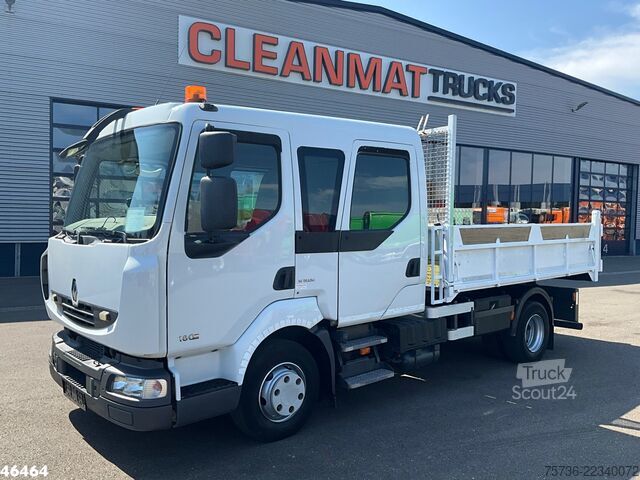 Camion-benne avec grue Renault Midlum 180 HMF laadkraan Just 135.435 km!