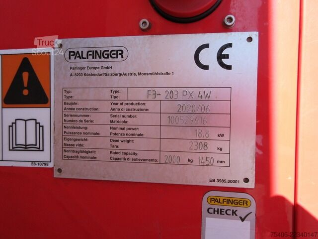Drugo palfinger F3-203 PX 4W 4 Wege, Allrad ,Stapler 626 h