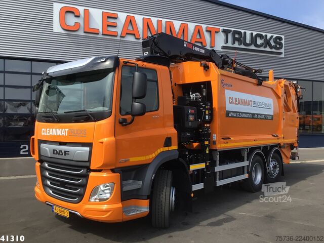 Vozilo za prikupljanje otpada DAF FAN CF 340 Hiab 23 ton/meter laadkraan