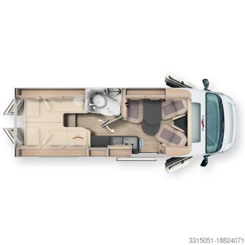 Avtodom MALIBU 640 LE RB Two Rooms Coupé ACC+Dieselheizung