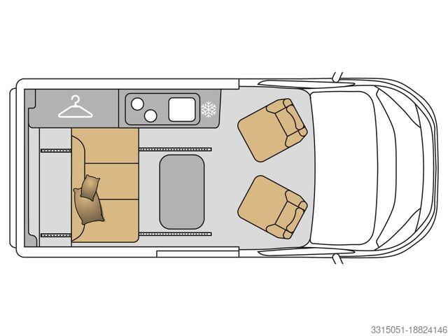Kastenwagen Wohnmobil / Campervan MOOVEO Campervan 2 LED+PDC+Tempomat+Dieselh