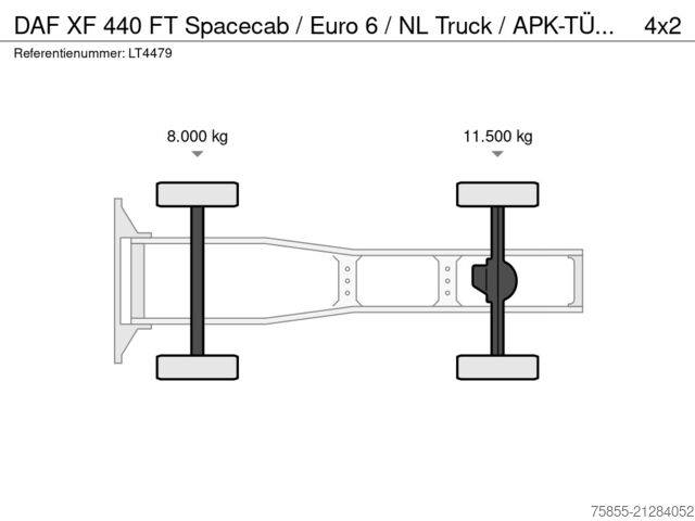Tracteur standard DAF XF 440 FT Spacecab / Euro 6 / NL Truck / APK-TÜV