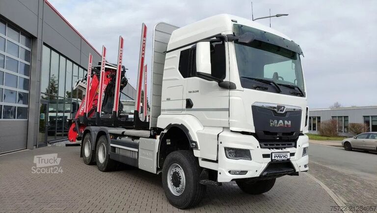Transporteur de bois MAN TGS 33.520 6x6 BL RADSTAND 3900mm Sofort Verfügb