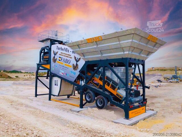 Centrale à béton mobile FABO mobile concrete mixing plants 60 m³/h Mobile Concrete Mixing Plant