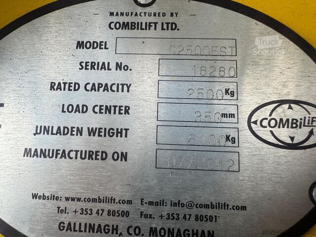 Stivuitor cu patru direcții Combilift C2500 EST /Only 1451 hours/ Battery 81%