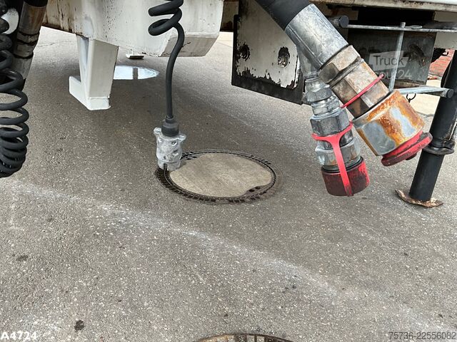 ролл-оф контейнер Laadplateau met Hiab 14 Tonmeter laadkraan 