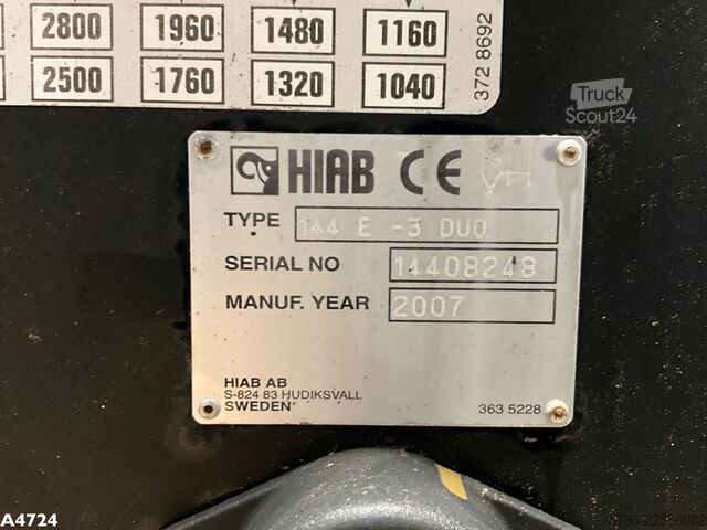 ролл-оф контейнер Laadplateau met Hiab 14 Tonmeter laadkraan 