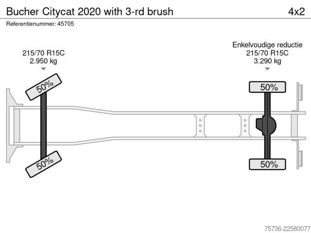 Zamiatarka drogowa Bucher Citycat 2020 with 3-rd brush