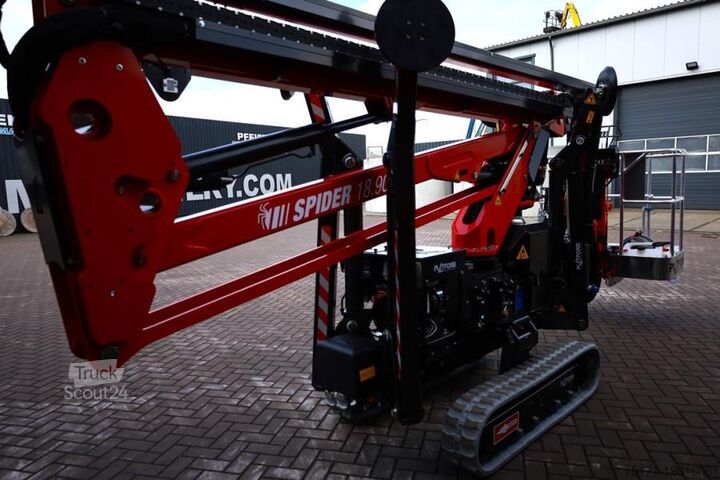 Leddelt teleskopisk arbejdsplatform Platform Basket Spider 18.90 PRO CE Declaration, Valid inspection,