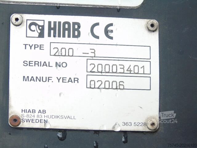 Kranwagen DAF CF 75.310 + HIAB 200 C5 + MANUAL + REMOTE + 6X2...