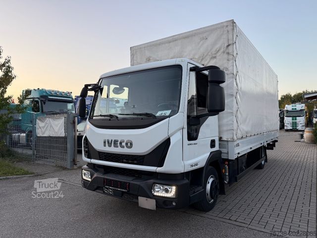 Dodávka s plachtovou bočnicou IVECO EuroCargo 75E21 Pritsche+Plane+LBW/Klima/3-Sitze