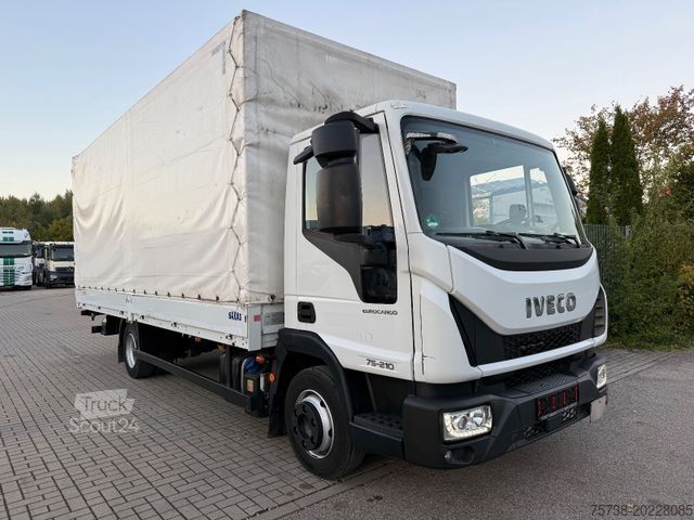 Dodávka s plachtovou bočnicou IVECO EuroCargo 75E21 Pritsche+Plane+LBW/Klima/3-Sitze