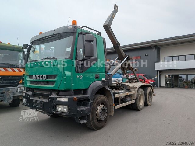 Tovornjak s kavljem za kontejnerje IVECO Trakker 410 / 6X4 / Full steel / Manual Retarder