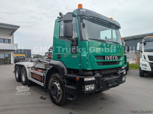 Tovornjak s kavljem za kontejnerje IVECO Trakker 410 / 6X4 / Full steel / Manual Retarder