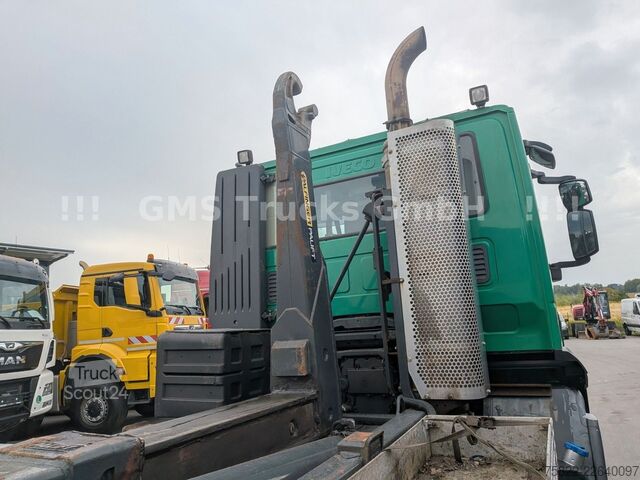 Tovornjak s kavljem za kontejnerje IVECO Trakker 410 / 6X4 / Full steel / Manual Retarder