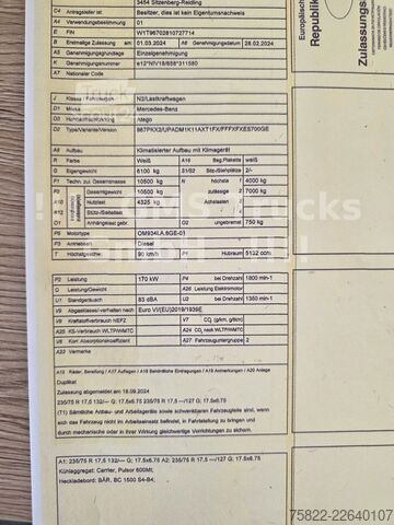 Vrachtwagenchassis MERCEDES-BENZ Atego 1023 / NUR 34000km / WB 3600 / Chassis