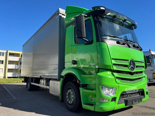 Camion cu platformă și prelată Mercedes-Benz Antos 1840  E6 8,10x2,60m Edscha LBW