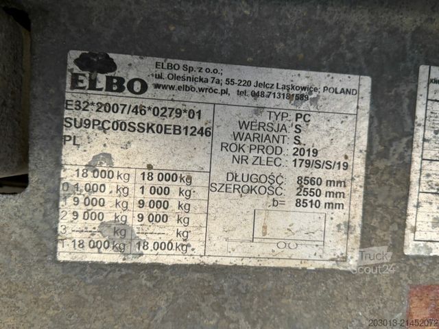 Aanhangwagen HUMBAUR Elbo PC 2-Achs Tandem Tieflader