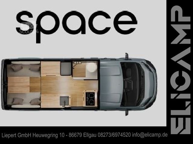 Τροχόσπιτο αυτοκινούμενο  Nomade Nation Space 2 Sitzer bei Elicamp ab Mai