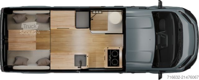 Τροχόσπιτο αυτοκινούμενο  Nomade Nation Space 2 Sitzer bei Elicamp ab Mai