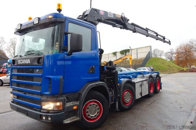 Γερανός τοποθετημένος σε φορτηγό SCANIA R 124G 420 8x2 Kran (2006)-Container- Kipper